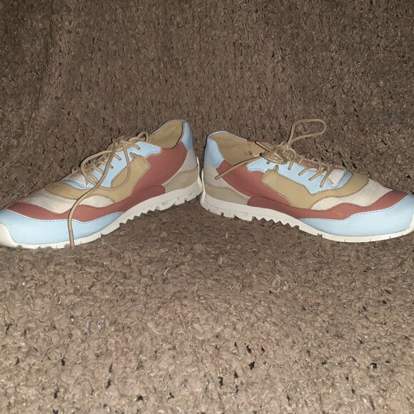CAMPER--Nothing-Colorblock Sneaker-Blue/Brick/Tan Leather-Sz 38-Excellent - Picture 4 of 9